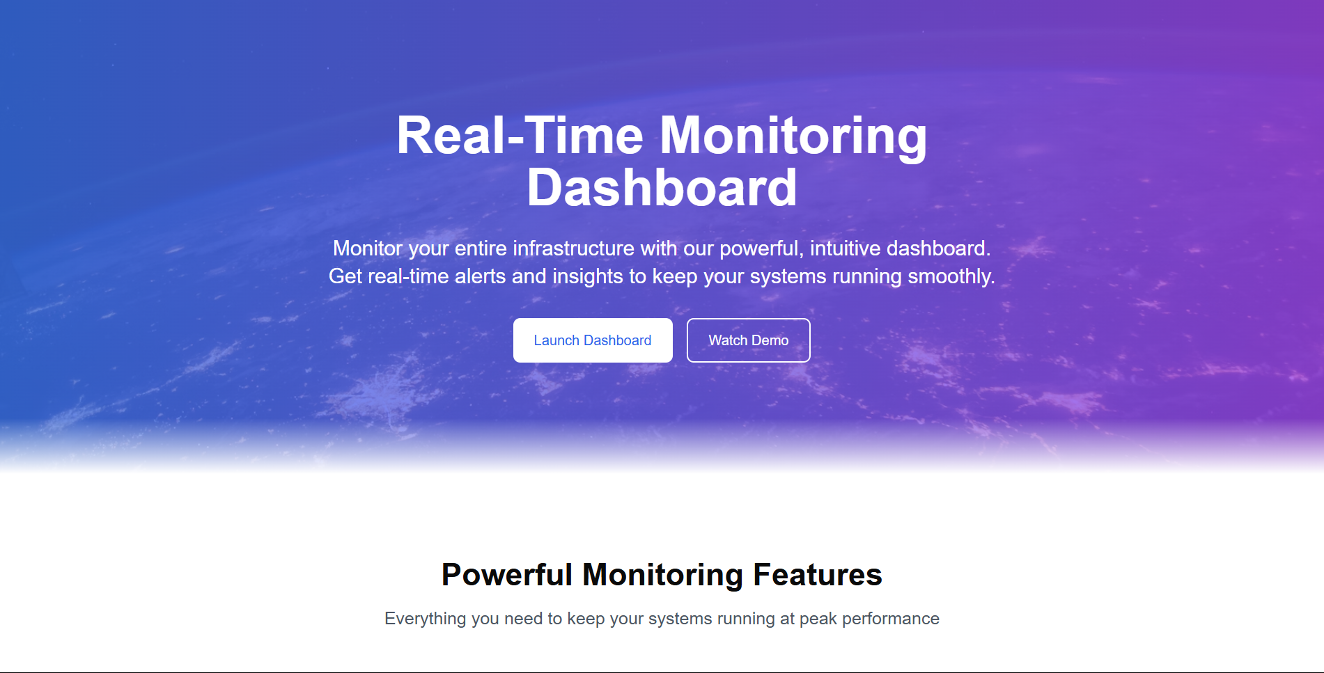 MonitorPro – Real-Time Monitoring Dashboard